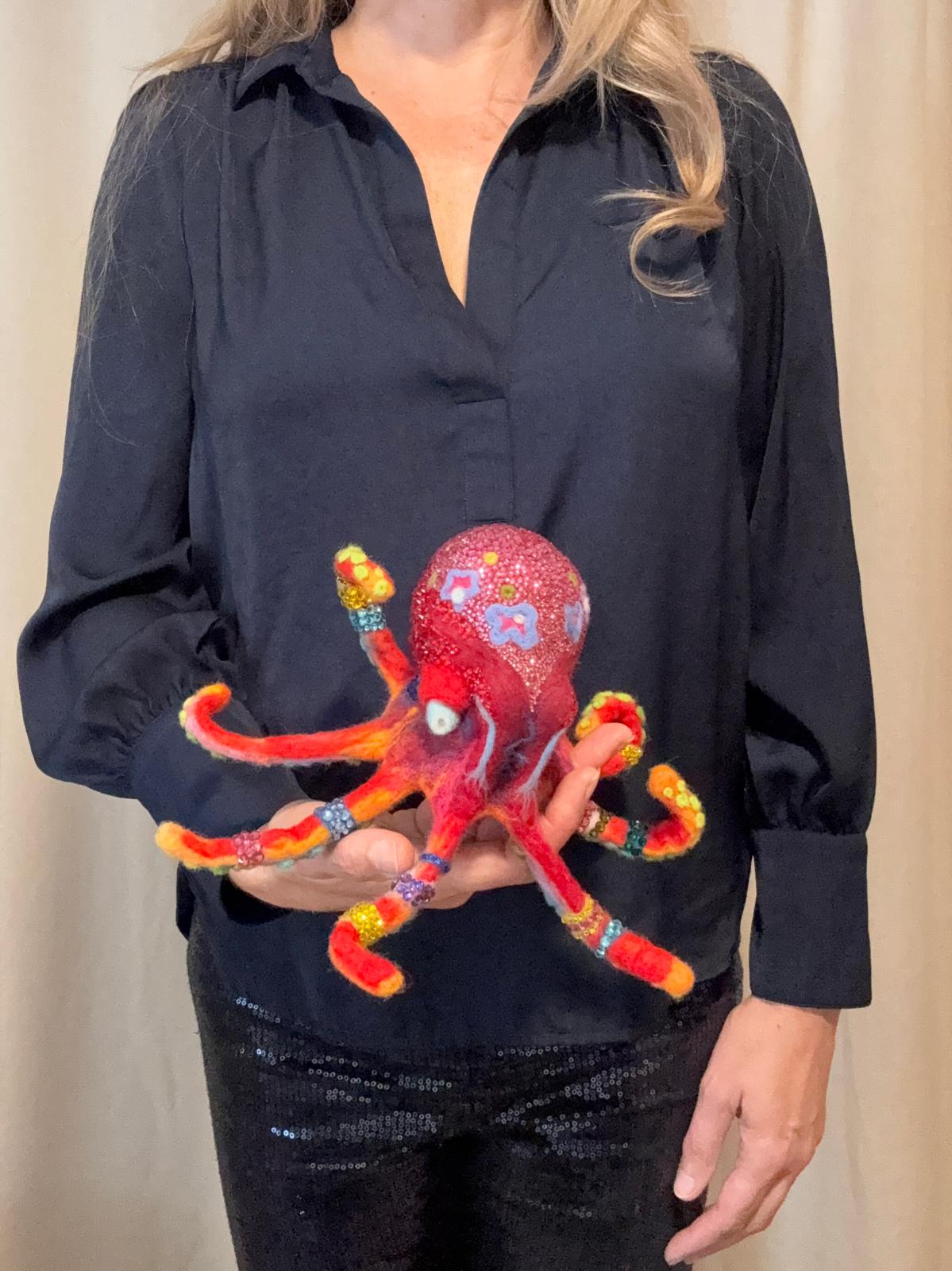 Jewel of the Deep: Radiant Coral Octopus