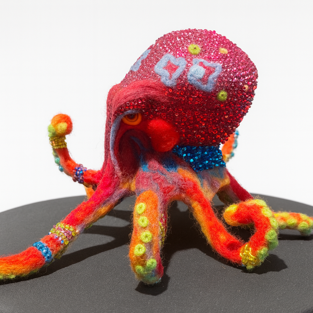 Jewel of the Deep: Radiant Coral Octopus