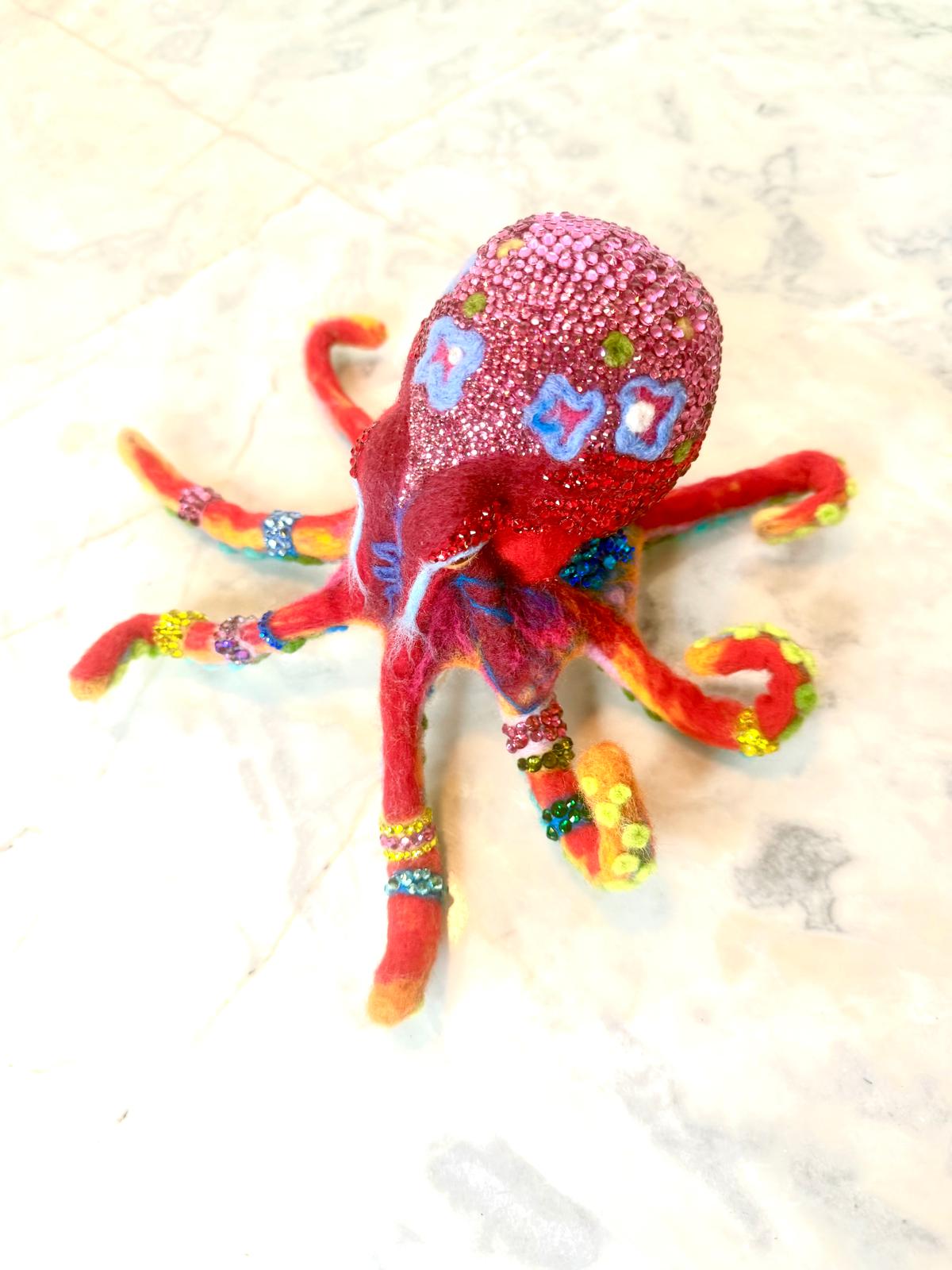 Jewel of the Deep: Radiant Coral Octopus